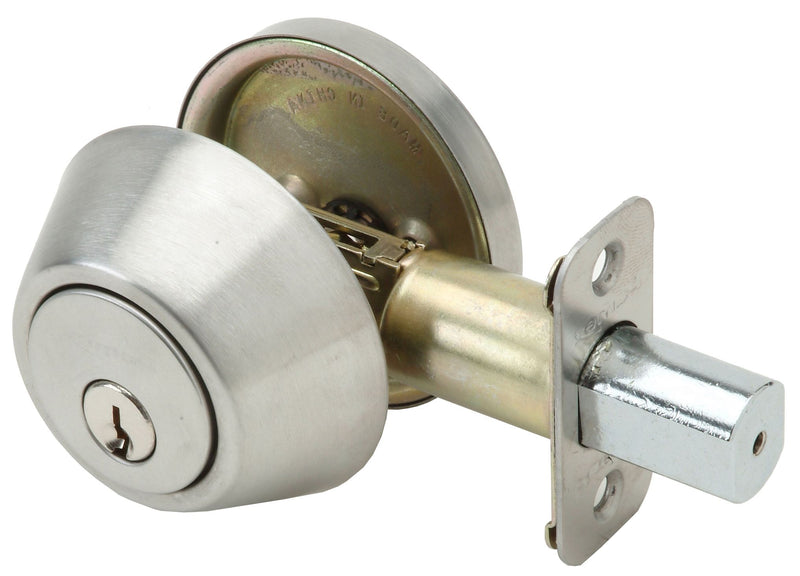 PAMEX FD261 Residential Deadbolts - Satin Stainless Sparrow Supply