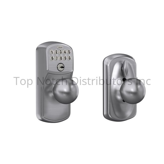 Schlage Residential FE595CSVPLY626ORB Plymouth with Orbit Knob Entr... Sparrow Supply
