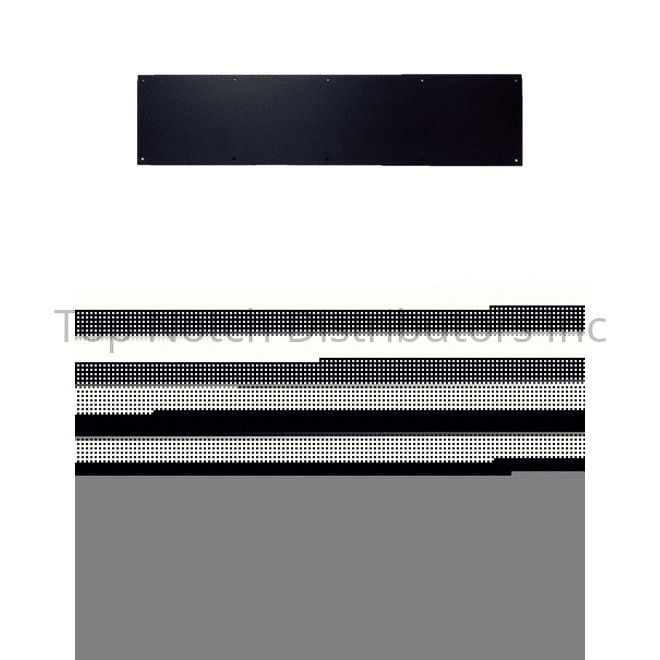 Don-Jo J102622630 6" x 30" Kick Plate Black Satin Stainless Steel Sparrow Supply