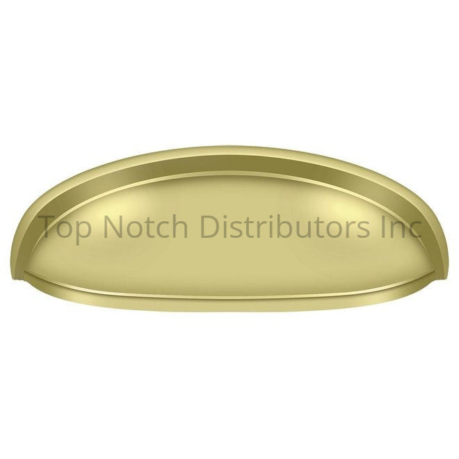 Deltana K407U3 Elongated Shell Pull 4-1/2"; Bright Brass Polished B... Sparrow Supply