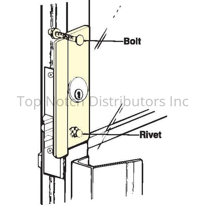 Don-Jo LP307630 2-5/8" x 7" Cylinder Hole Latch Protector for Alumi... Sparrow Supply