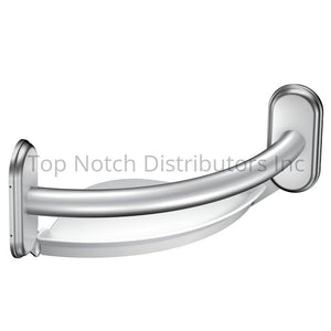 Moen LR2354DCH 9" Grab Bar with Corner Shelf Bright Chrome Sparrow Supply