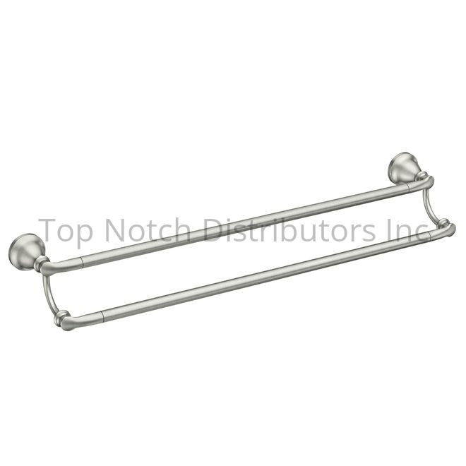 Moen MY2722BN Hilliard 24" Double Towel Bar Brushed Nickel Sparrow Supply
