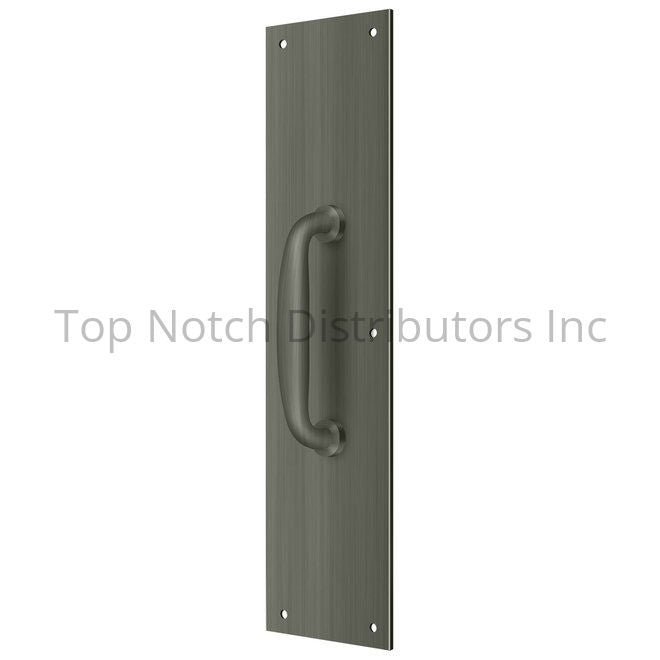 Deltana PPH55U15A Push Plate with Handle 3-1/2" x 15" Handle 5-1/2"... Sparrow Supply