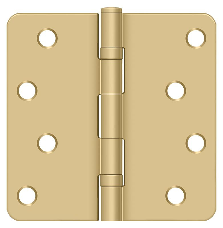 Deltana S44R4BB4 Full Mortise Hinges - Satin Brass Sparrow Supply