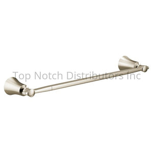 Moen YB0318NL Flara 18" Towel Bar Polished Chrome Polished Nickel Sparrow Supply