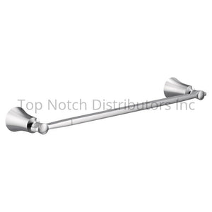 Moen YB0324CH Flara 24" Towel Bar Bright Chrome Sparrow Supply