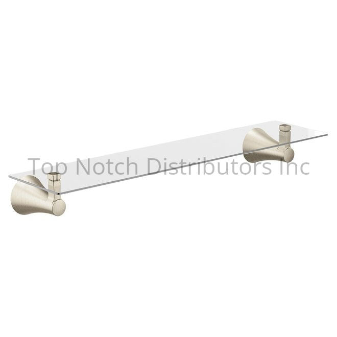 Moen YB0390BN Flara Vanity Shelf Brushed Nickel Sparrow Supply