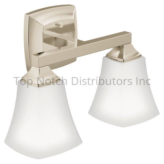 Moen YB5162NL Voss Double Globe Bath Light Polished Nickel Sparrow Supply