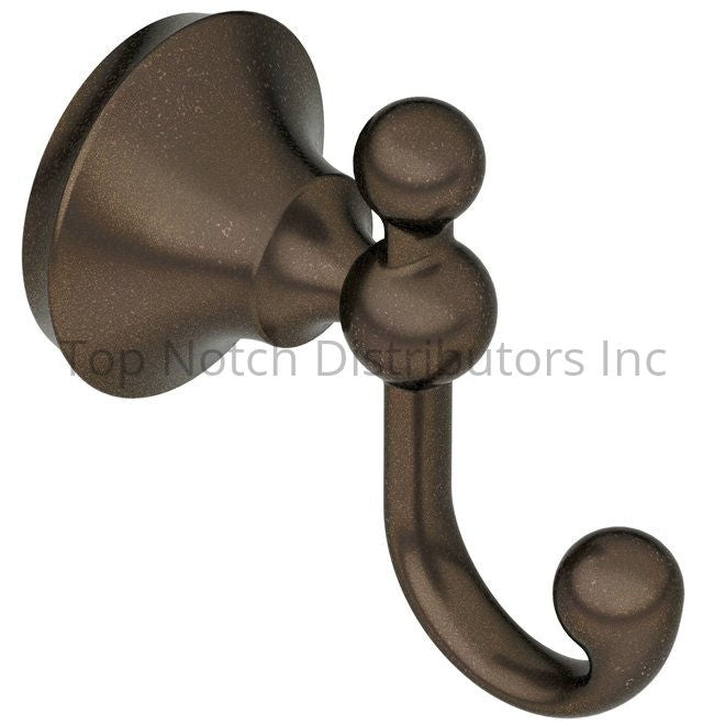 Moen YB5203ORB Wynford Double Robe Hook Oil Rubbed Bronze Sparrow Supply