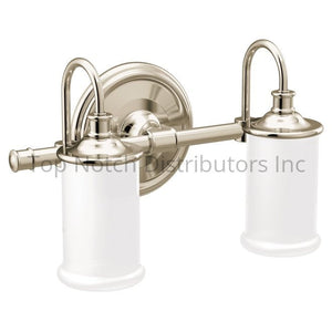 Moen YB6462NL Belfield Double Globe Bath Light Polished Nickel Sparrow Supply