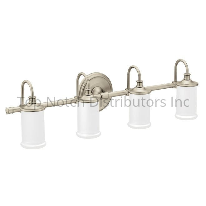 Moen YB6464BN Belfield Quadruple Globe Bath Light Brushed Nickel Sparrow Supply