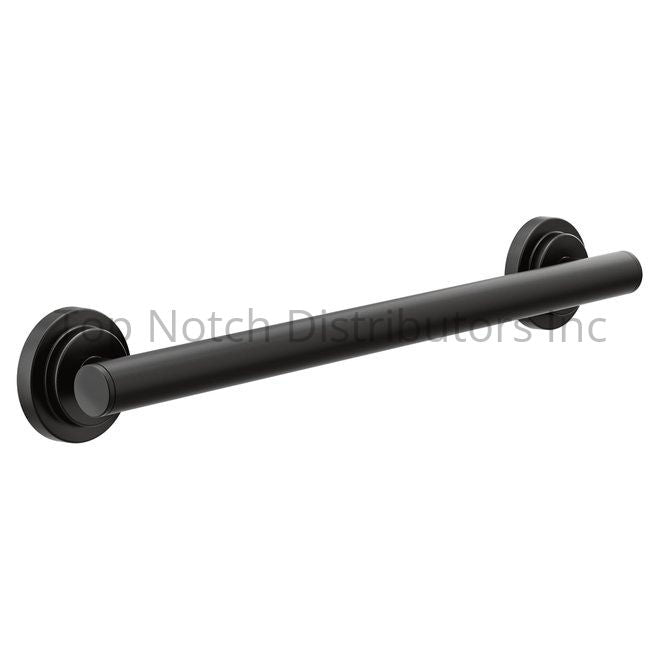 Moen YG0718BL Iso 18" Grab Bar Matte Black Sparrow Supply