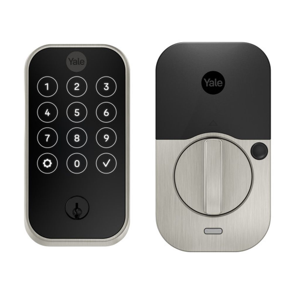 Yale Real Living YRD624BLE619 Pro 2 Lock SL Keyed Touchscreen Deadbolt with Bluetooth Satin Nickel Finish Sparrow Supply