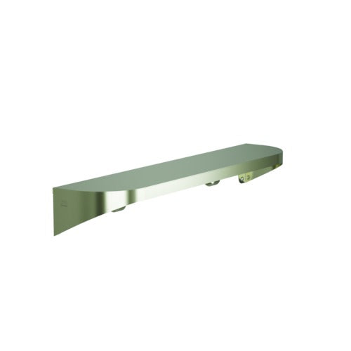Bradley 7B2-0052496-BN Shelf, Stainless Satin, 20 Gauge-w/Hooks, 5 X 24 Brushed Nickel Sparrow Supply