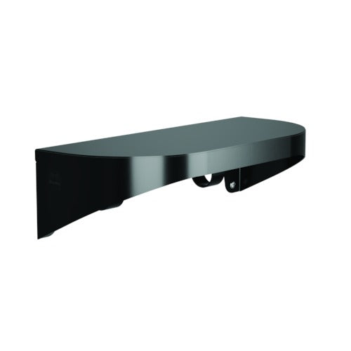 Bradley 7B2-0051296-BB Shelf, Stainless Satin, 20 Gauge-w/Hooks, 5 X 12 Brushed Black Sparrow Supply
