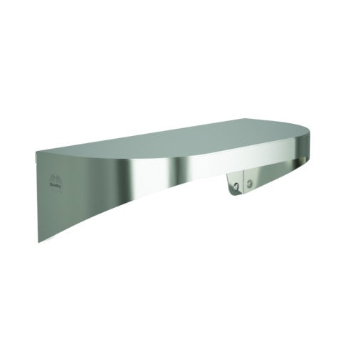 Bradley 7B2-0051200-BS Shelf, Stainless Satin, 20 Gauge, 5 X 12 Brushed Stainless Sparrow Supply