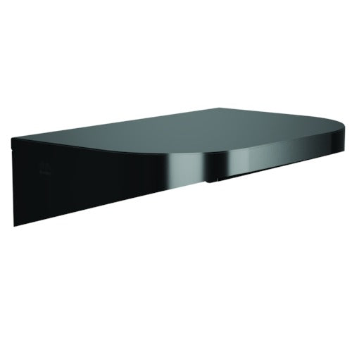Bradley 7B2-0081296-BB Shelf, Stainless Satin, 20 Gauge-w/Hooks, 8 X 12 Brushed Black Sparrow Supply