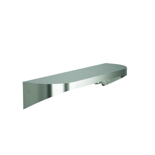Bradley 7B2-0051896-BS Shelf, Stainless Satin, 20 Gauge-w/Hooks, 5 X 18 Brushed Stainless Sparrow Supply