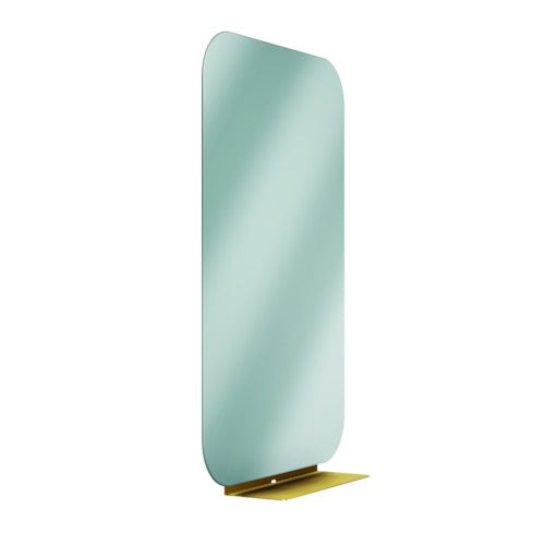 Bradley 7B1-3024360-BR Frameless Mirror-24" X 36" w/Shelf Brushed Brass Sparrow Supply