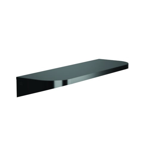 Bradley 7B2-0082496-BB Shelf, Stainless Satin, 20 Gauge-w/Hooks, 8 X 24 Brushed Black Sparrow Supply