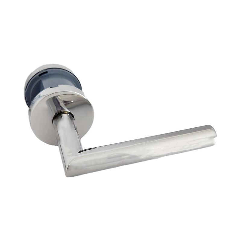 Omnia 12/38T.PR32 Stainless 12 Lever Privacy 2-3/8" Backset; T Strike; 1-3/8" Door Bright Stainless Steel Finish Sparrow Supply
