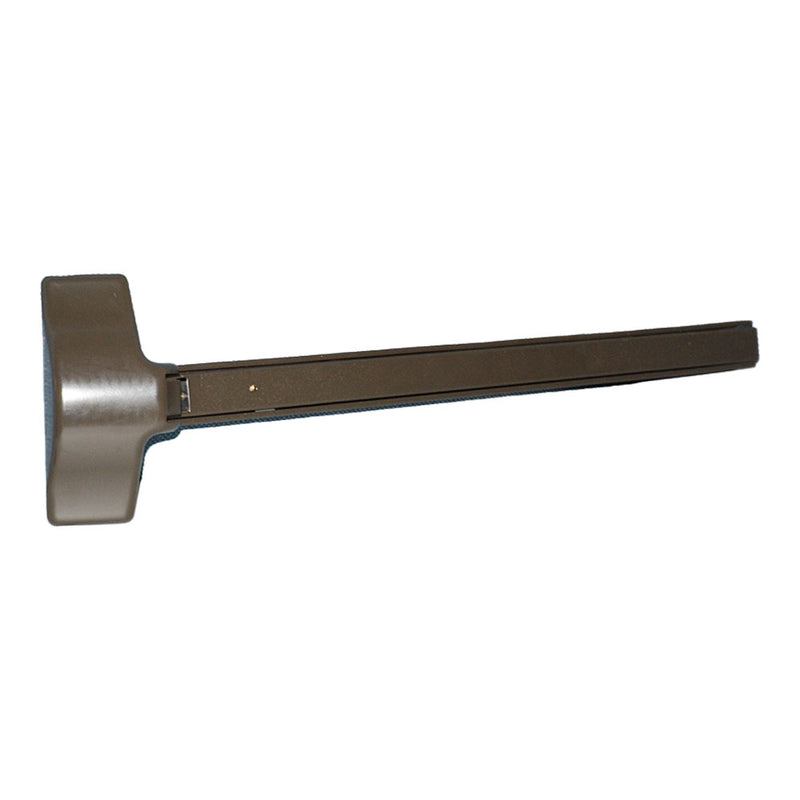 ASSA Abloy Accentra 181036695LHR Left Hand Reverse 3' x 7' Exit Only Economy Surface Vertical Rod Exit Device 695 Dark Bronze Finish Sparrow Supply