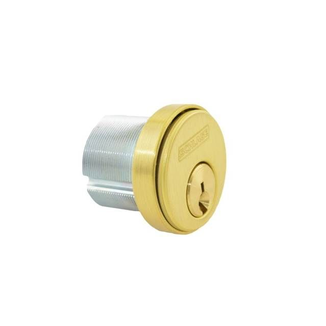 Schlage Commercial 20001C606114 1-1/4" Conventional Mortise Cylinder C Keyway KD with Compression Ring and Spring with Straight Cam Satin Brass Finish Sparrow Supply