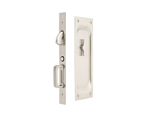 Emtek 2105US15134 Privacy Pocket Door Mortise Lock for 1-3/4" Door Satin Nickel Finish Sparrow Supply