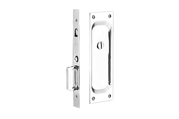 Emtek 2105US26138 Privacy Pocket Door Mortise Lock for 1-3/8" Door Polished Chrome Finish Sparrow Supply