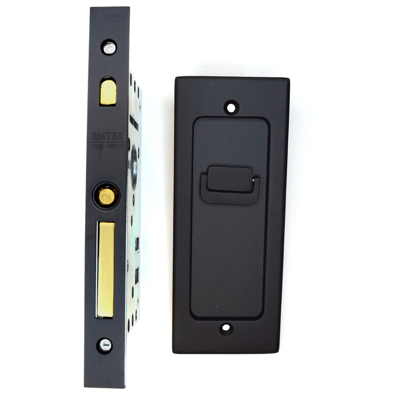 Emtek 2115US19 Pocket Door Locks - Black Sparrow Supply