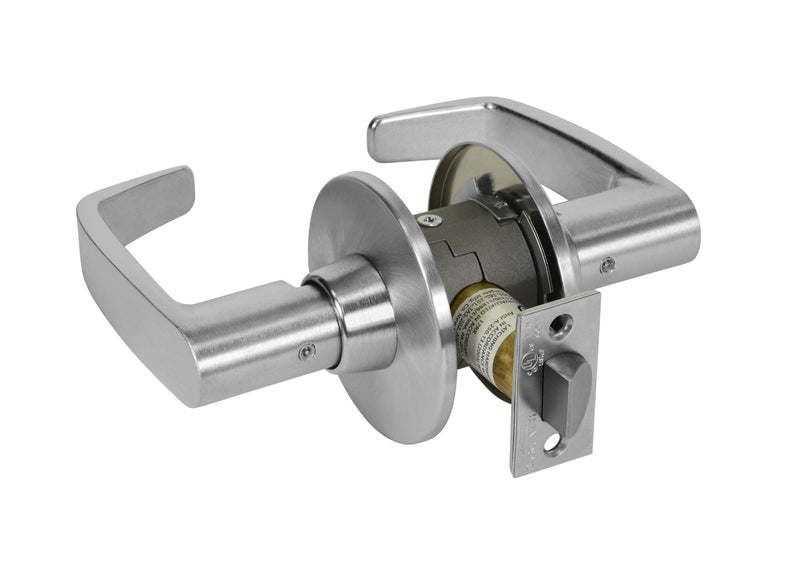 Sargent 2811U15LL26D Passage Tubular Bored Lock Grade 1 with L Lever and L Rose with 2-3/4" Backset and ASA Strike Satin Chrome Finish Sparrow Supply