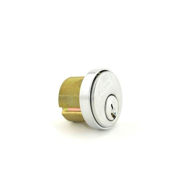 Schlage Commercial 30002C626138LH Left Hand 1-3/8" Hotel Mortise Cylinder C Keyway KD with Compression Ring and Spring and L Cam Satin Chrome Finish Sparrow Supply