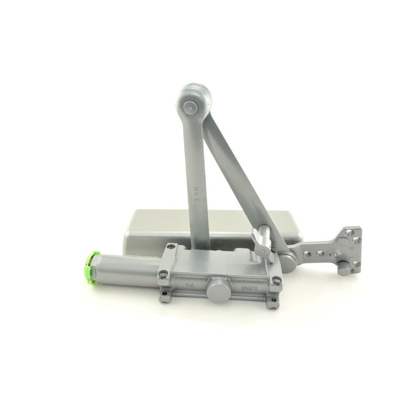 LCN 4111HCUSHALLH Left Hand Heavy Duty Parallel Arm Hold Open Cush Push Side Mount Adjustable 1-5 Door Closer with TBSRT Thru Bolts 689 Aluminum Finish Sparrow Supply