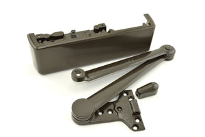 LCN 4111SCUSHDKBRZRH Right Hand Heavy Duty Parallel Arm Spring Cush Push Side Mount Adjustable 1-5 Door Closer with TBSRT Thru Bolts 695 Dark Bronze Finish Sparrow Supply
