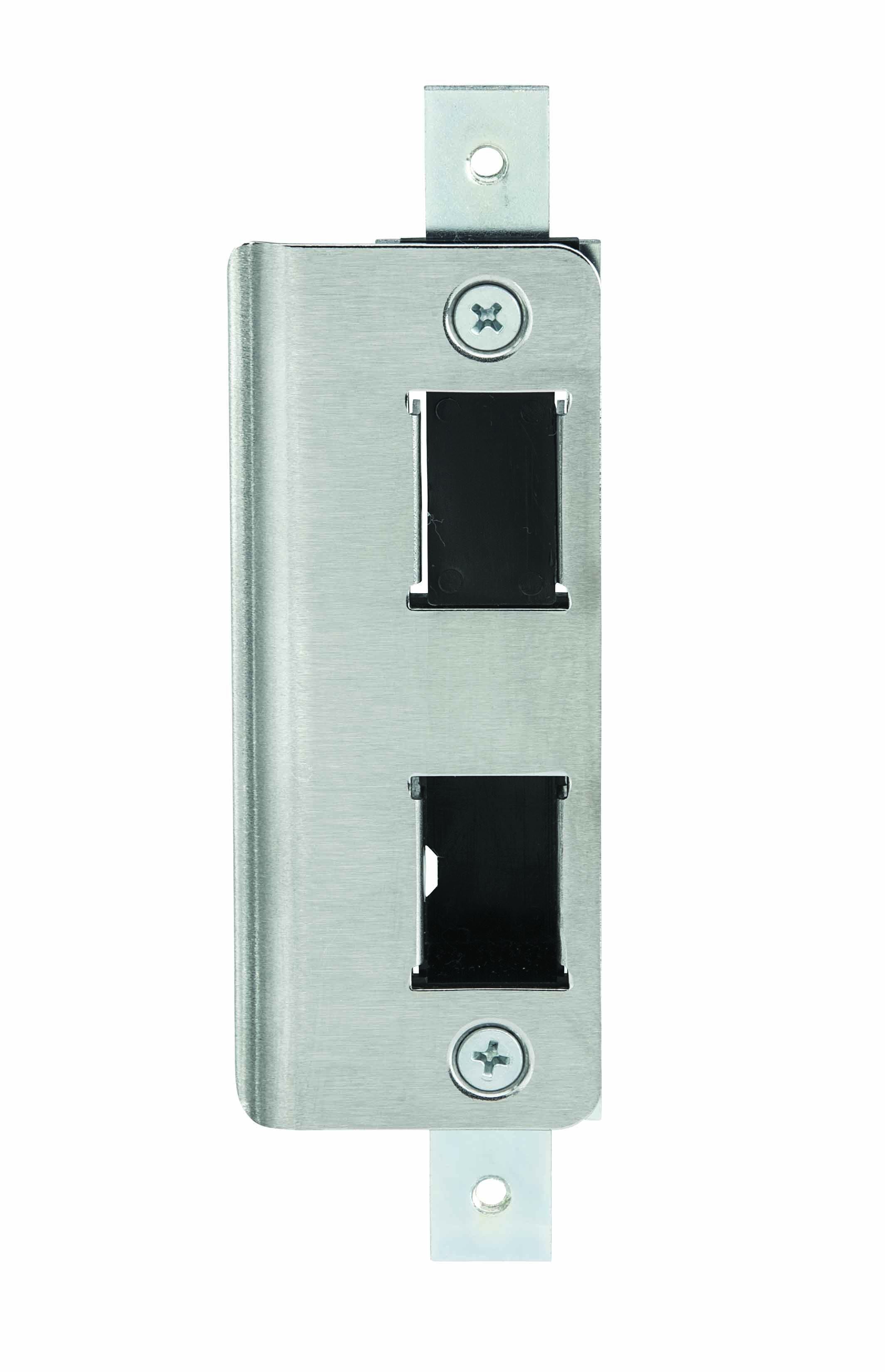 Adams Rite 490101630 Long Flush Mount Mortised Deadlatch Strike with Dust Box Satin Stainless Steel Finish Sparrow Supply