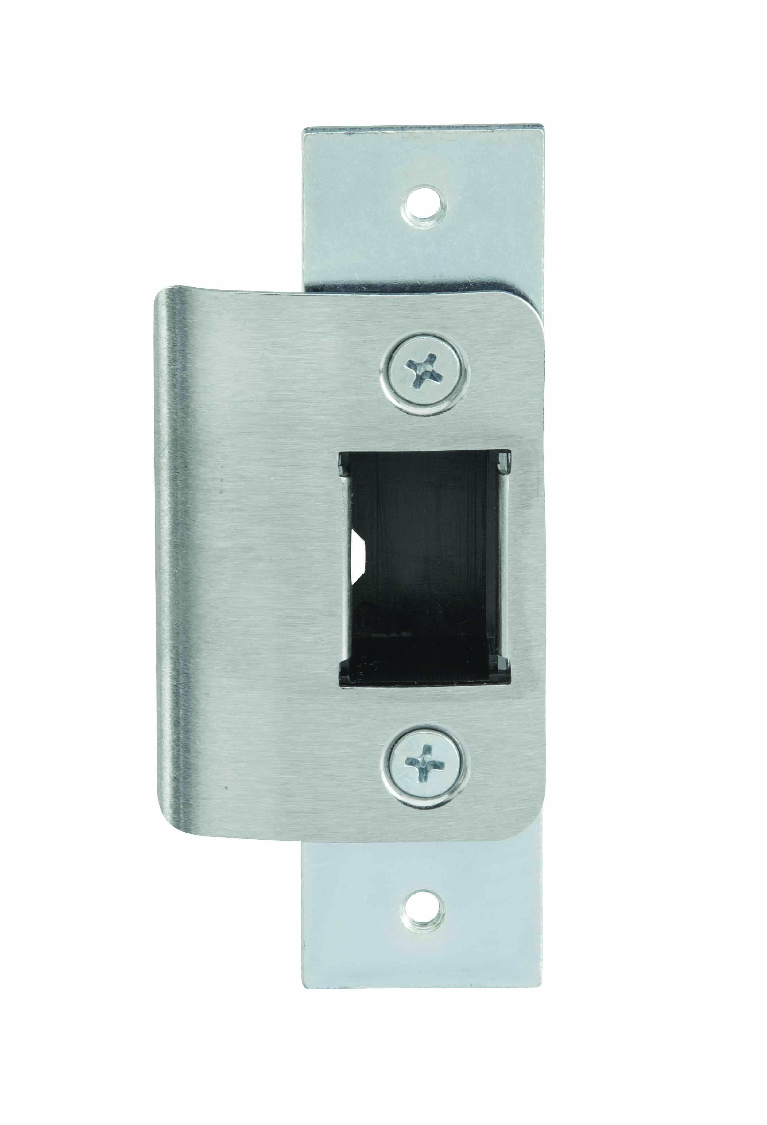 Adams Rite 490201630 Short Radius Deadlatch Strike with Dust Box Satin Stainless Steel Finish Sparrow Supply
