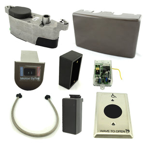 LCN 64402210DKBRZ COMPACT Automatic Operator Module and Touchless Battery Powered Kit with Gearmotor Assembly, Cover, Wall Adapter, Door Loop, 30' of Copper Wire, and 8310-2210 Touchless RF Actuator Kit Dark Bronze Finish (4040XP Closer Required) Sparrow Supply