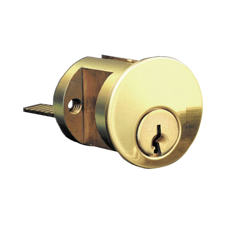 Ilco 7075UB1003 Keyed Different 5 Pin Rim Cylinder with Ilco UB Keyway Bright Brass Finish Sparrow Supply