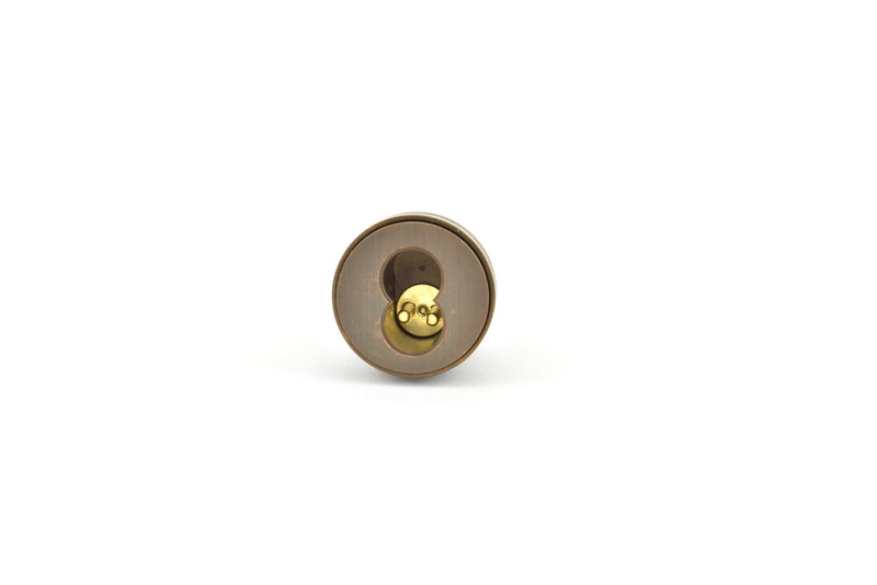 Schlage Commercial 80101613 Small Format Interchangeable Core Mortise Cylinder Housing Less Core with L Cam; Compression Ring; and 1/4" Blocking Ring Oil Rubbed Bronze Finish Sparrow Supply