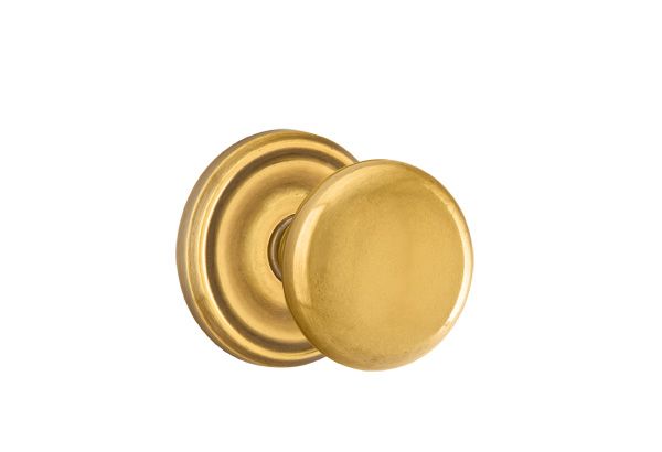 Emtek 8200PUS7 Providence Knob 2-3/8" Backset Privacy with Regular Rose for 1-1/4" to 2" Door French Antique Brass Finish Sparrow Supply
