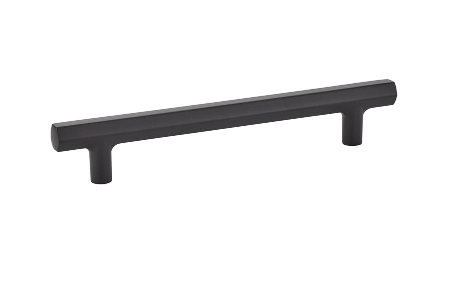 Emtek 86461US19 Mod Hex Cabinet Pull with 6" Center to Center Flat Black Finish Sparrow Supply
