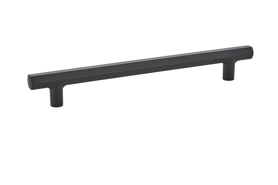 Emtek 86462US19 Mod Hex Cabinet Pull with 8" Center to Center Flat Black Finish Sparrow Supply