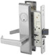 Yale Commercial AUCN8808FL626 Classroom Mortise Lock with Augusta Lever and Camden Escutcheon with Para Keyway with 2815 Curved Lip Strike Satin Chrome Finish Sparrow Supply