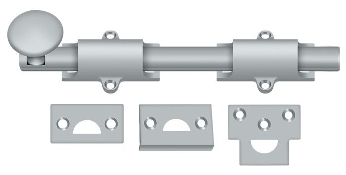 Deltana 8SB Surface Bolts - Satin Chrome Sparrow Supply