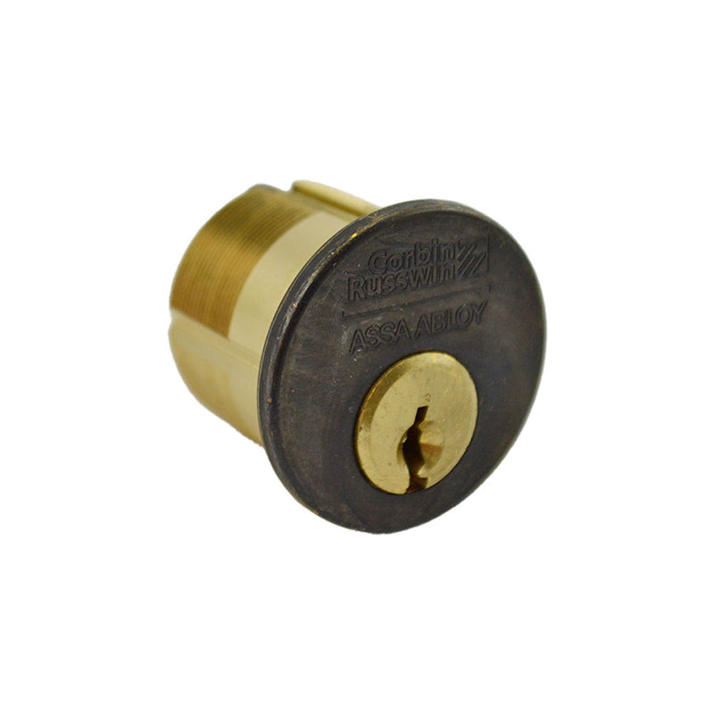 Corbin CR1000118A01613L4 1-1/8" Standard Mortise Cylinder with Cloverleaf Cam and 6 Pin L4 Keyway Oil Rubbed Bronze Finish Sparrow Supply