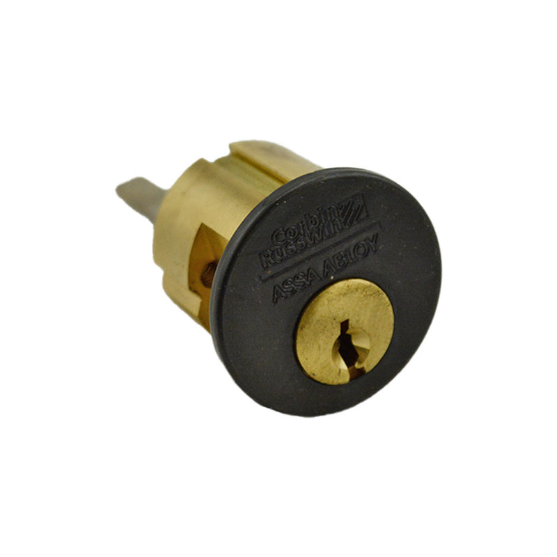 Corbin CR1000118A0162660 1-1/8" Standard Mortise Cylinder with Cloverleaf Cam and 6 Pin 60 Keyway Satin Chrome Finish Sparrow Supply