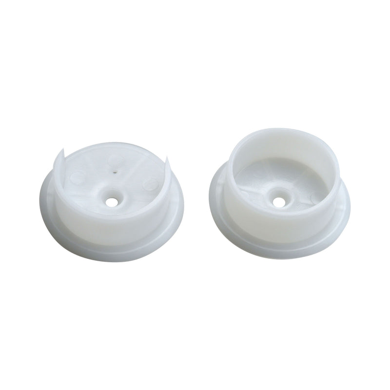 Pamex DD0640WC White Plastic Pole Socket Set for 1-3/8" Pole White Finish Sparrow Supply