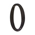 Pamex DD07400BL 4" Zinc Nail On House Number # 0 Matte Black Finish Sparrow Supply