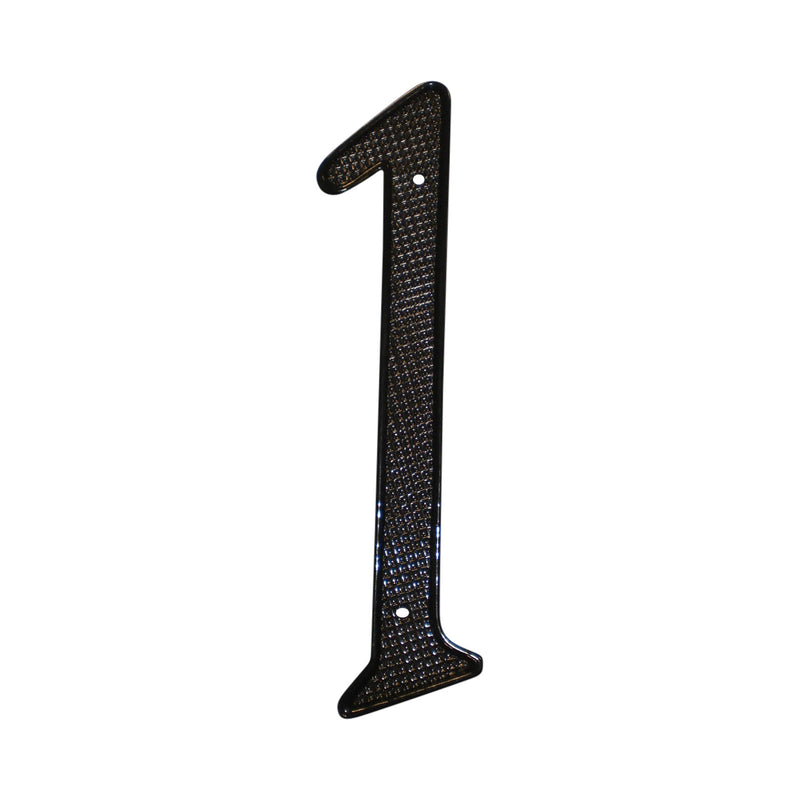 Pamex DD07401BL 4" Zinc Nail On House Number # 1 Matte Black Finish Sparrow Supply